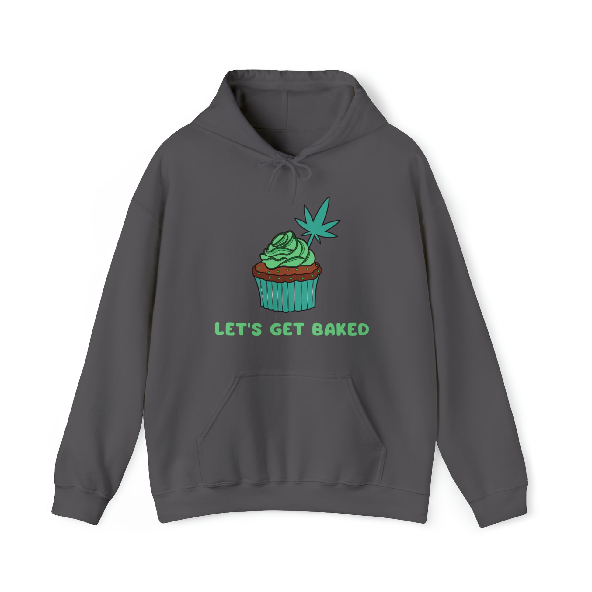 Charcoal Let's Get Baked Cannabis Hoodie