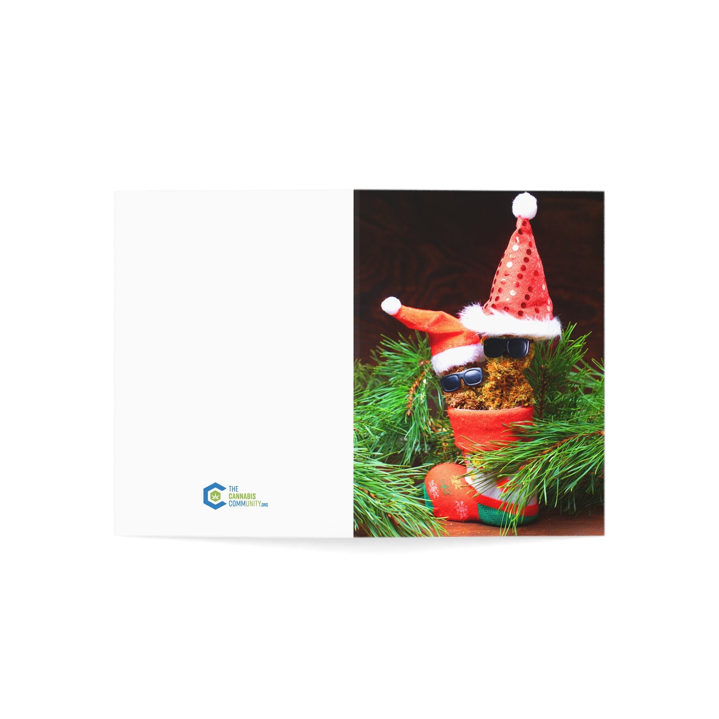 Openview of greeting card to see front and back at once