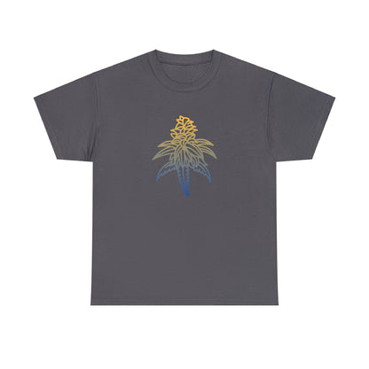 Golden Goat Cannabis Leaf Unisex Heavy Cotton Tee