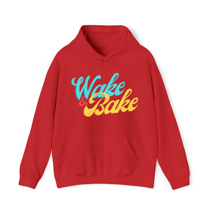 Red Wake and Bake Weed Hoodie