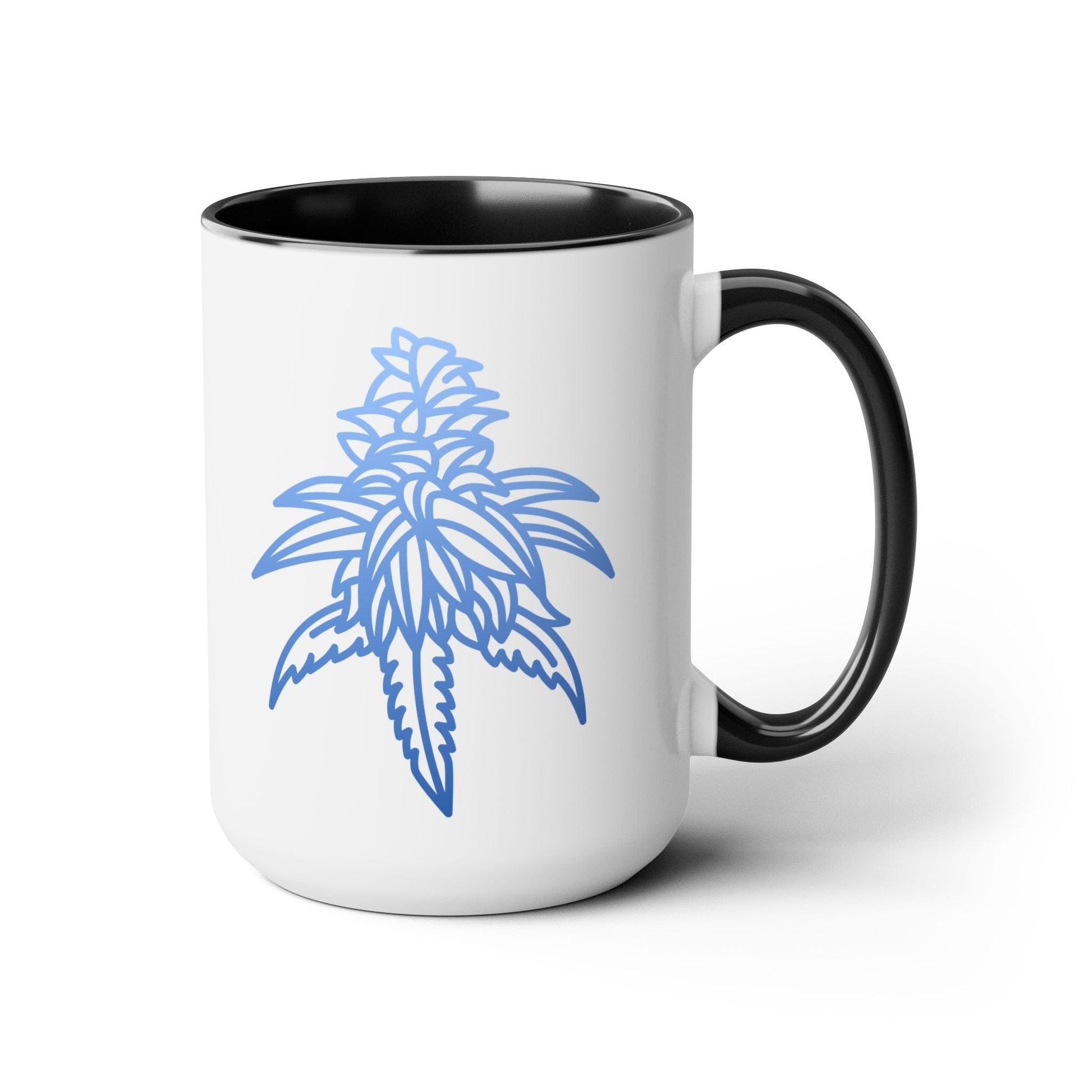 The Blue Dream Cannabis Coffee Mug is a white ceramic mug