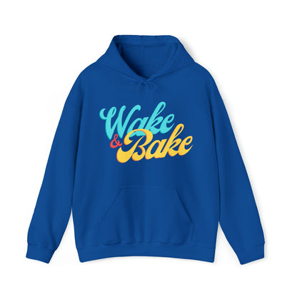 Aqua Blue Wake and Bake Weed Hoodie