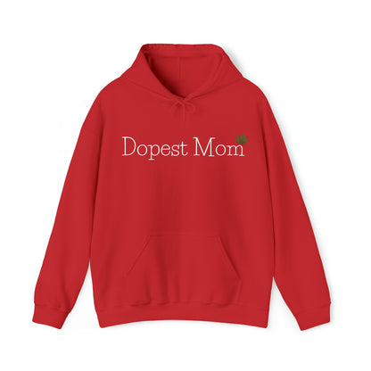 Red Dopest Mom Weed Hoodies