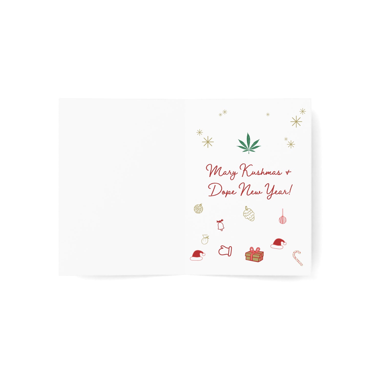 Mary Kushmas + Dope New Year Marijuana Tree Christmas Greeting Cards (1, 10, 30, and 50pcs)