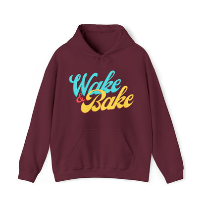 Maroon Wake and Bake Weed Hoodie