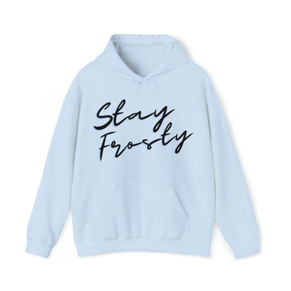 Light Blue Stay Frosty Cannabis Stoner Hoodie