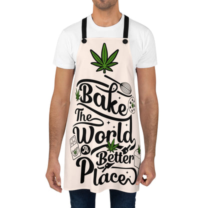 Bake the World a Better Place Weed Chef's Apron