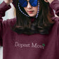  Woman Wearing Dopest Mom Pot Leaf  Hoodie wearing sunglasses
