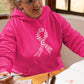Breast Cancer Awareness Hoodie Weed Ribbons