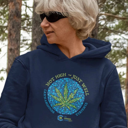 Older Woman wearing Not High Just Well Hoodie