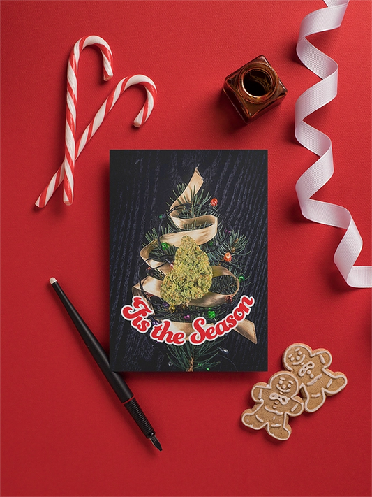 Tis The Season, Be Merry Be Lit Christmas Greeting Cards (1, 10, 30, and 50pcs)