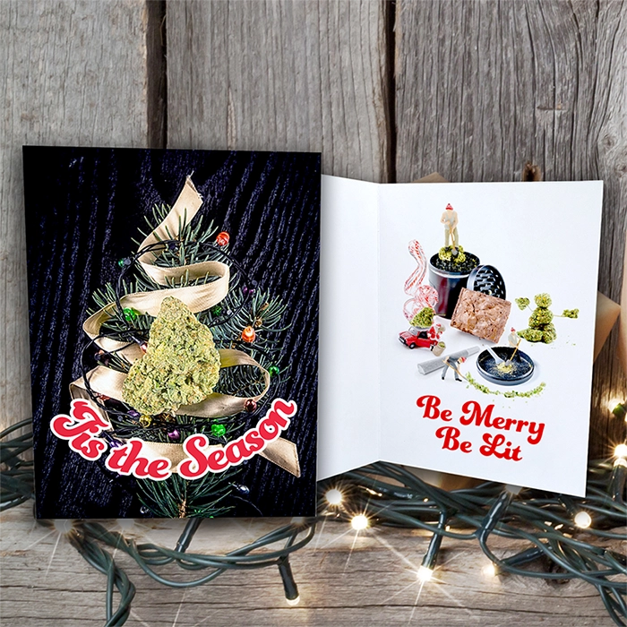 Tis The Season, Be Merry Be Lit Christmas Greeting Cards (1, 10, 30, and 50pcs)