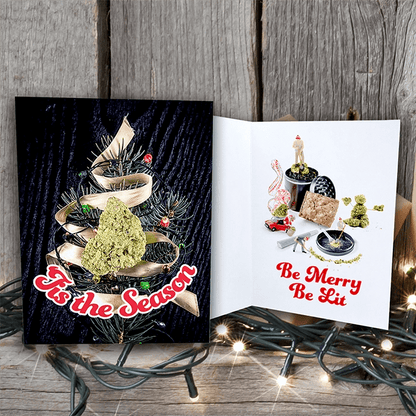 Tis The Season Nug Shelf and Be Merry Be Lit Christmas Greeting Card