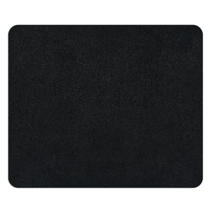 A plain black rubber mat with a textured surface, rounded corners, and a Tribal Weed Leaf Yellow Mouse Pad design.