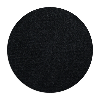 A round, Stay Frosty Blue Mouse Pad with a black textured non-slip grip against a white background.