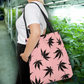 Marijuana Leaves Pink Tote Bag