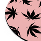 Marijuana Leaves Pink Mouse Pad