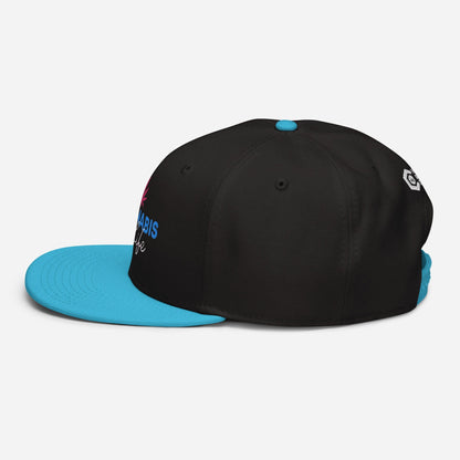 Aqua Blue and Black Left Side Cannabis is Life Snapback Hat