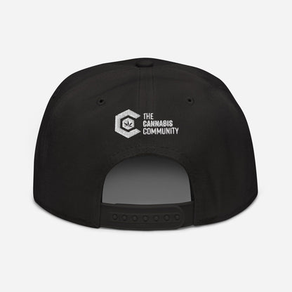 Black Back Cannabis is Life Snapback Hat