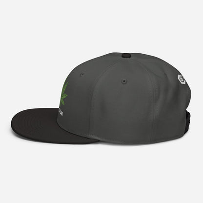 Charcoal Gray Left Side Free The Plant Snapback Hat