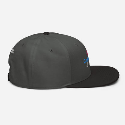 Black and Charcoal Gray Right Side Cannabis is Life Snapback Hat