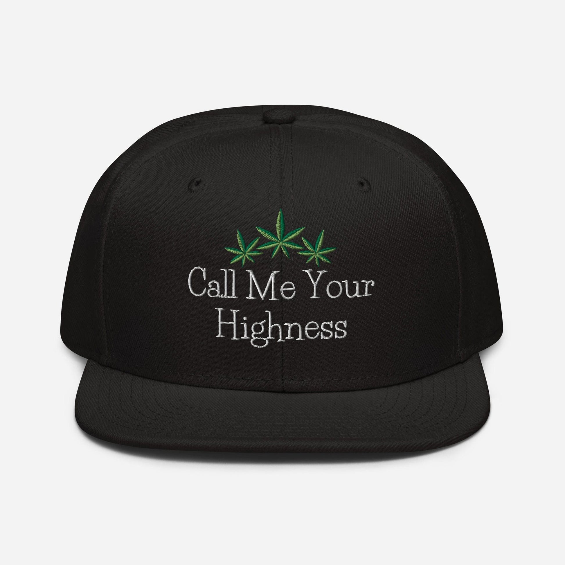 Black Front Call Me Your Highness Snapback Hat