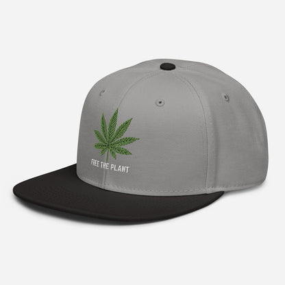 Black Gray Left Front Free The Plant Snapback Hat