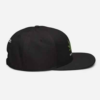 Black Right Side Free The Plant Snapback Hat