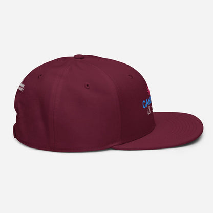 Burgundy Maroon Right Side Cannabis is Life Snapback Hat