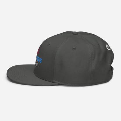 Charcoal Gray Left Side Cannabis is Life Snapback Hat