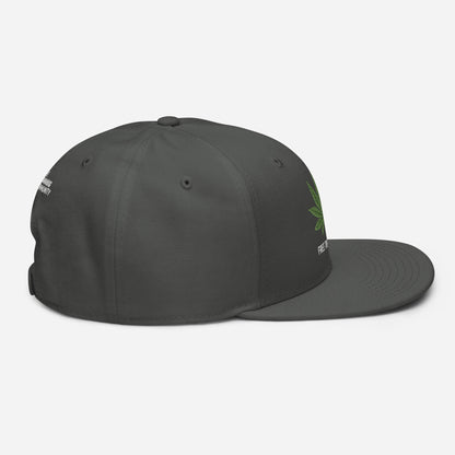 Charcoal Gray Right Side Free The Plant Snapback Hat