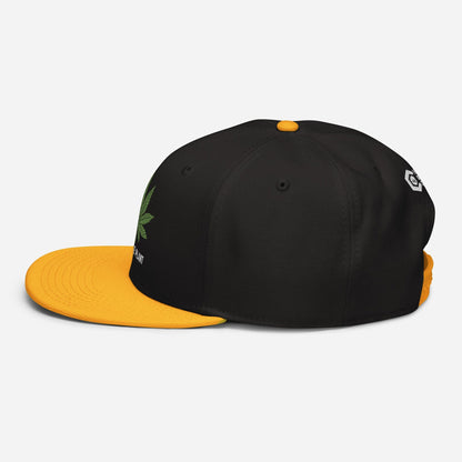 Gold Black Left Side Free The Plant Snapback Hat