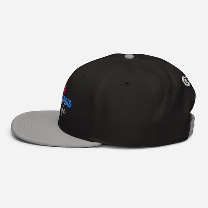 Gray and Black Left Side Cannabis is Life Snapback Hat