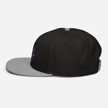 Gray Black Left Side Purple Haze Marijuana Snapback Hat