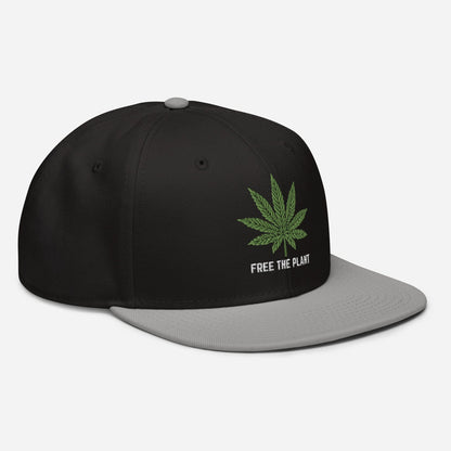 Gray and Black Right Front Free The Plant Snapback Hat