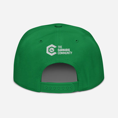 Kelly Green Back Cannabis is Life Snapback Hat