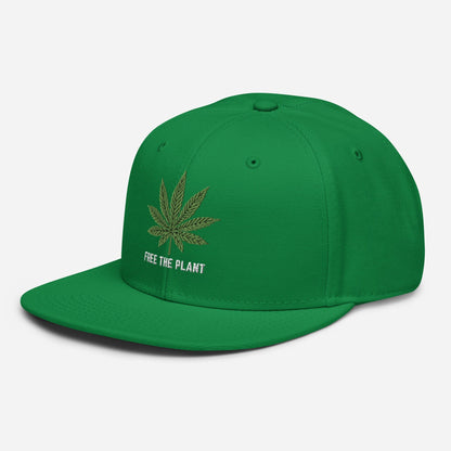 Kelly Green Left Front Free The Plant Snapback Hat