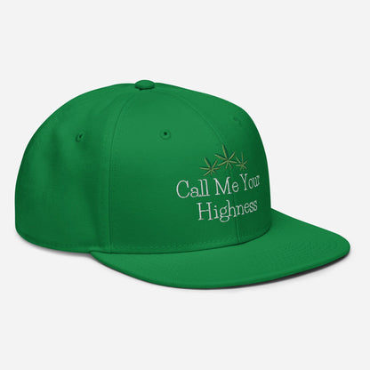 Kelly Green Right Front Call Me Your Highness Snapback Hat