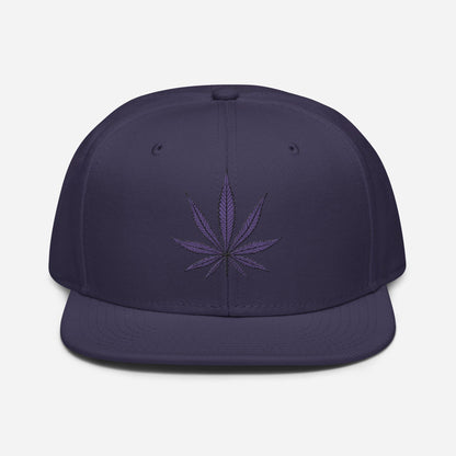 Navy Blue Front Purple Haze Marijuana Snapback Hat