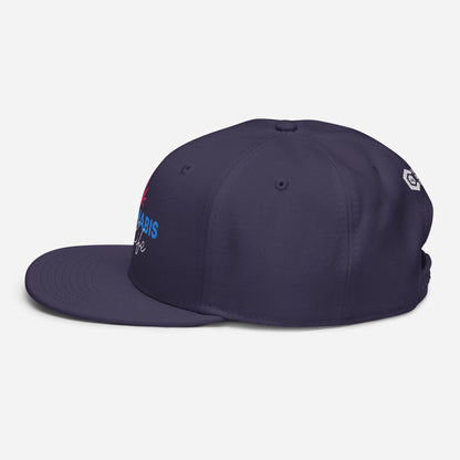 Navy Blue Left Side Cannabis is Life Snapback Hat