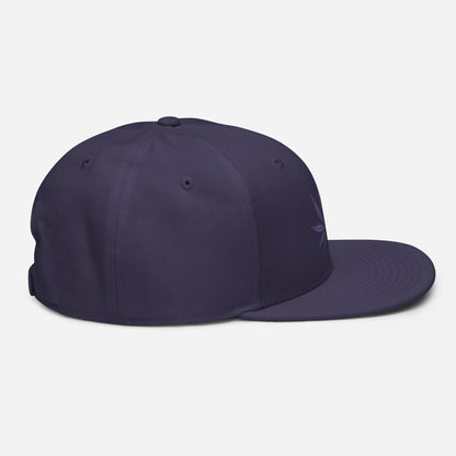 Navy Blue Right Side Purple Haze Marijuana Snapback Hat