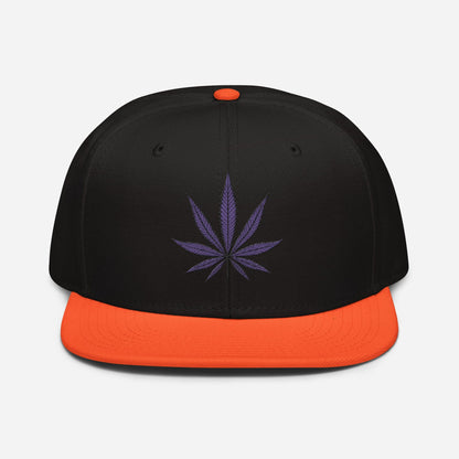 Orange Black Front Purple Haze Marijuana Snapback Hat