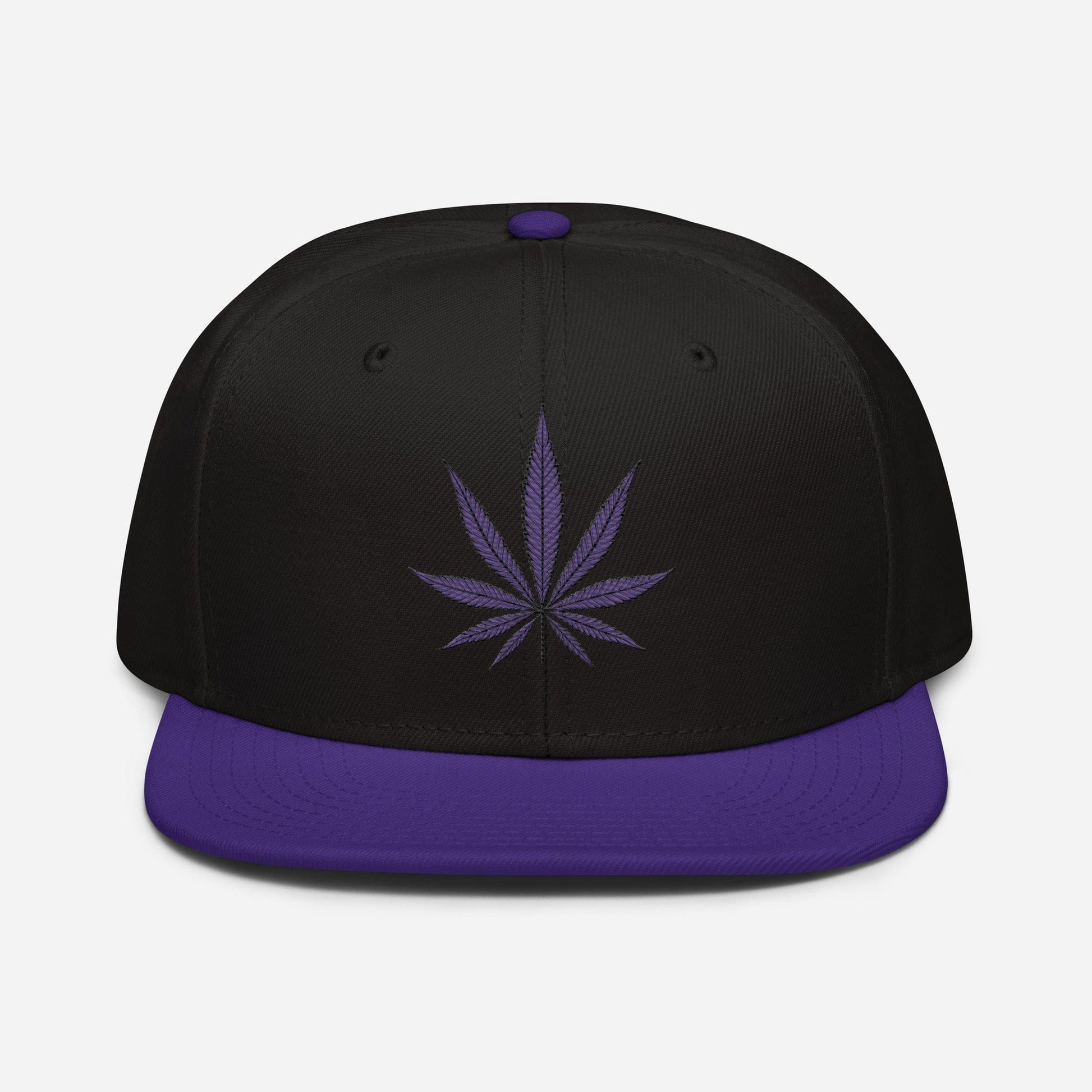 Purple Black Front Purple Haze Marijuana Snapback Hat