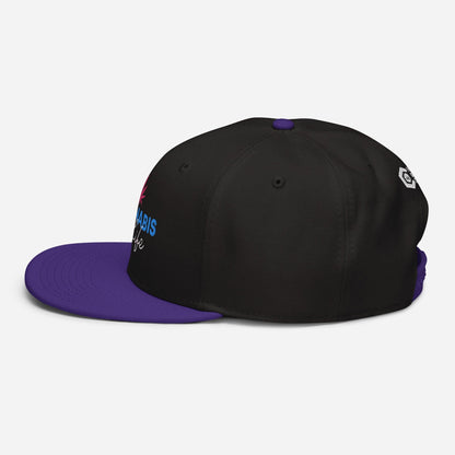 Purple and Black Left Side Cannabis is Life Snapback Hat