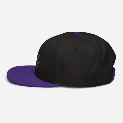 Purple Black Left Side Purple Haze Marijuana Snapback Hat