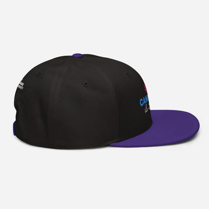 Purple and Black Right Side Cannabis is Life Snapback Hat