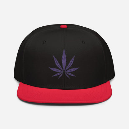 Red Black Front Purple Haze Marijuana Snapback Hat