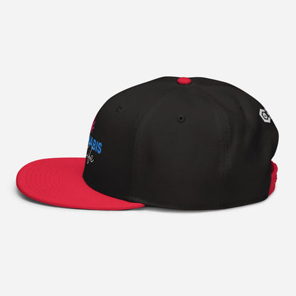 Red Black Left Side Cannabis is Life Snapback Hat