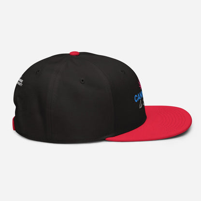 Red Black Right Side Cannabis is Life Snapback Hat