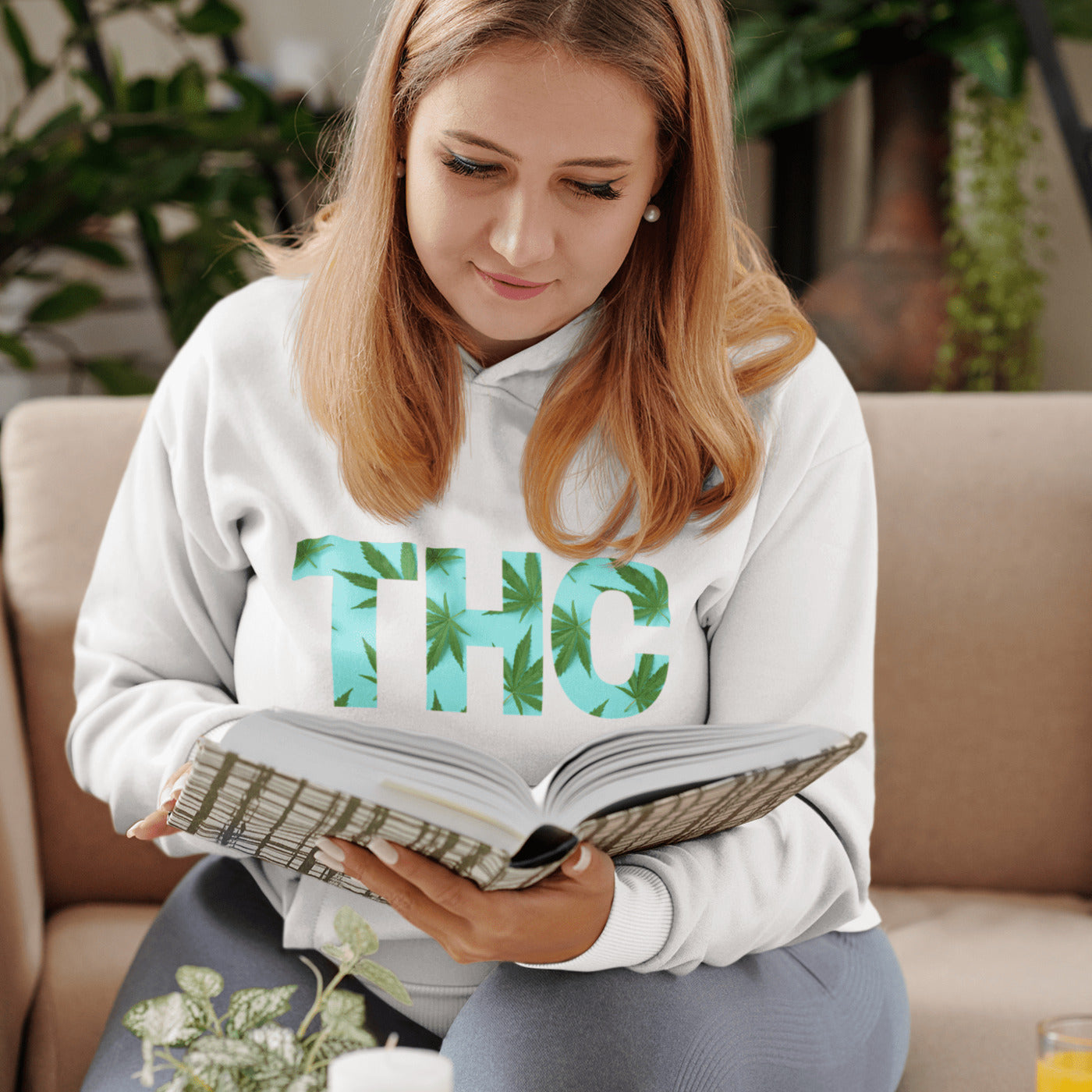 Women's THC Leaf Hoodie — standardized featured product image